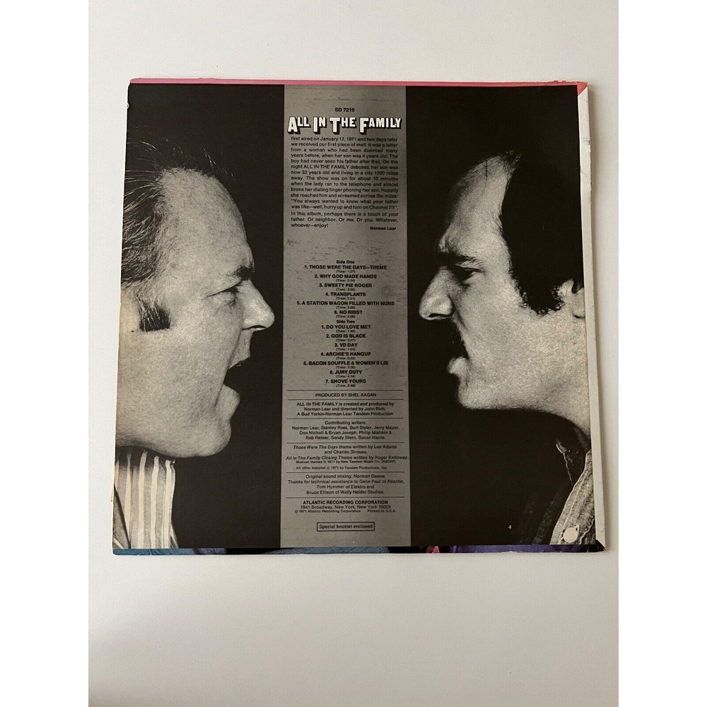 All In The Family LP 1971 Atlantic Records SD 7210 Orig Inner+Insert Booklet EX - Picture 2 of 10